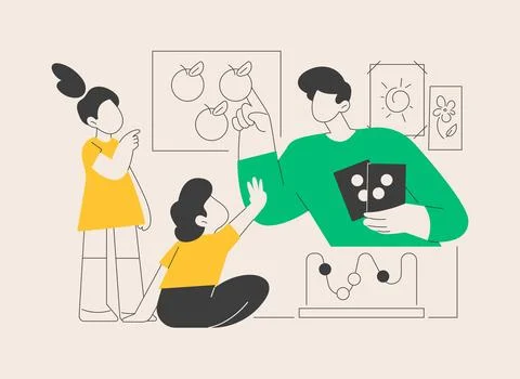 Kindergarten abstract concept vector illustration. Stock Illustration