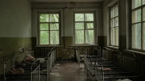 Kindergarten in the Chernobyl zone Stock Footage 194482010