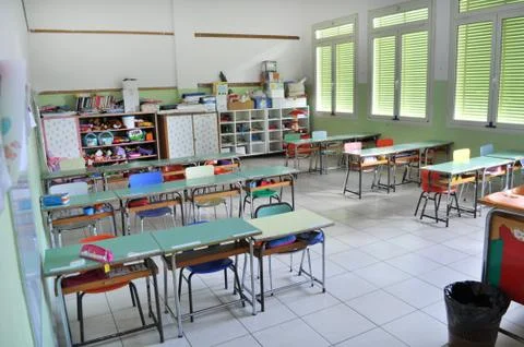 Kindergarten class Stock Photos