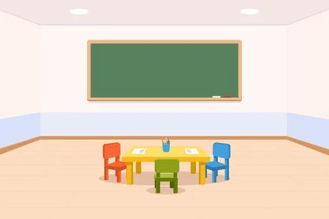 Kindergarten classroom 스톡 일러스트