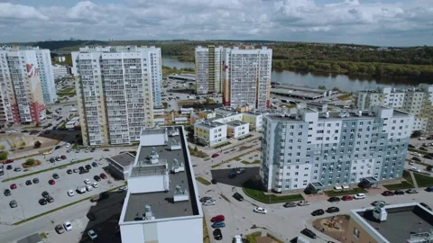 Kindergarten in a large residential complex Stock Footage 195955314