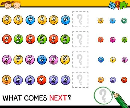 Kindergarten pattern task Stock Illustration
