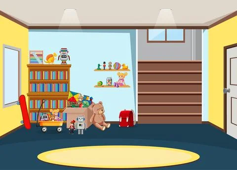 Kindergarten room interior design Ilustración de archivo