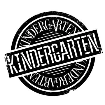 Kindergarten rubber stamp Stock Illustration