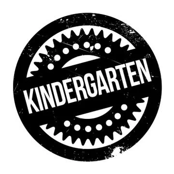 Kindergarten rubber stamp Stock Illustration