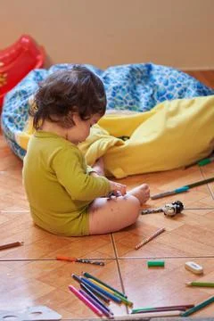 Kindergarten school activities Stock Photos