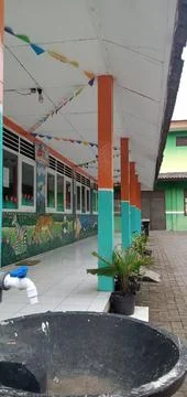 Kindergarten School Corridor Stock Photos