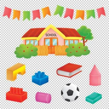 Kindergarten Stuff Stock Illustration
