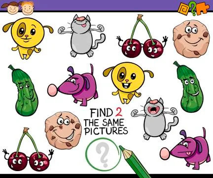 Kindergarten task for children Illustrazione stock