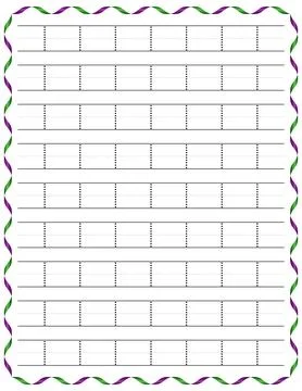 Kindergarten Writing “l” Stock Illustration