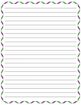 Kindergarten Writing Sheet Stock Illustration