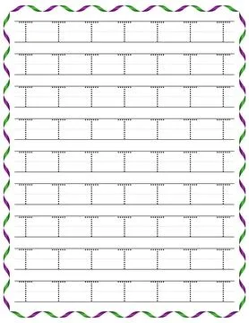 Kindergarten Writing “T” Stock Illustration