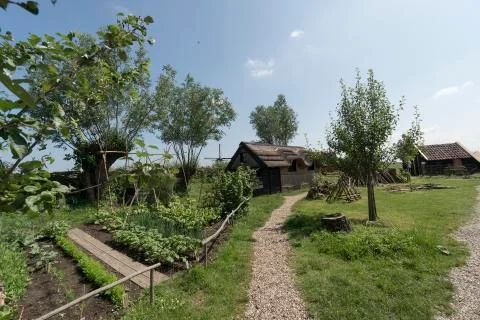 Kinderijk farmyard Stock Photos