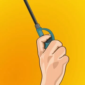 Kindle guns in hand Stock Illustration