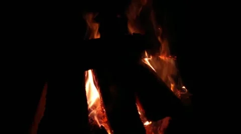 Kindling a fire in an American fireplace. Stock Footage 196149702