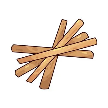 Kindling illustration Stock Illustration