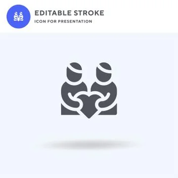 Kindness icon vector, filled flat sign, solid pictogram isolated on white, logo Stock Illustration