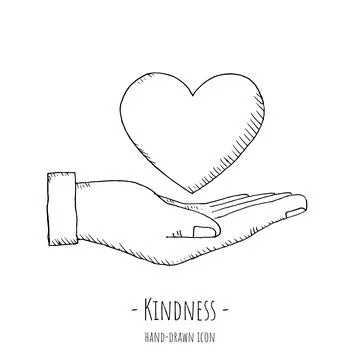 Kindness icon. Vector illustration. Isolated on white. Stock Illustration