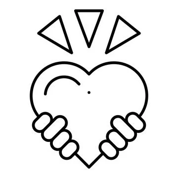 Kindness Line Icon Stock Illustration