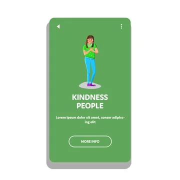 Kindness People For Friendly Help And Aid Vector Ilustração Stock