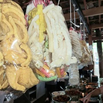 Kinds of crackers as a complementary meal Stock Photos