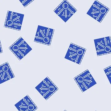 Kinematics theory mechanical engineer glyph seamless pattern Stock Illustration