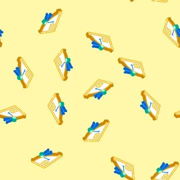 Kinematics theory mechanical engineer isometric icon seamless pattern Illustrazione stock