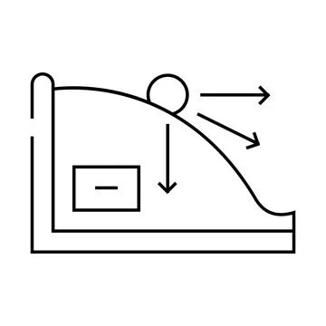 Kinematics theory mechanical engineer line icon vector illustration Stock Illustration