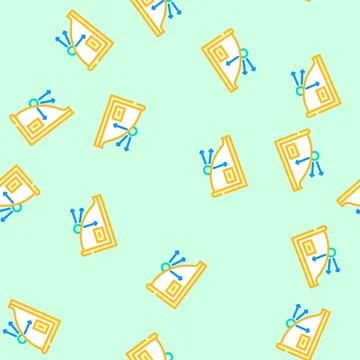 Kinematics theory mechanical engineer vector seamless pattern Stock Illustration