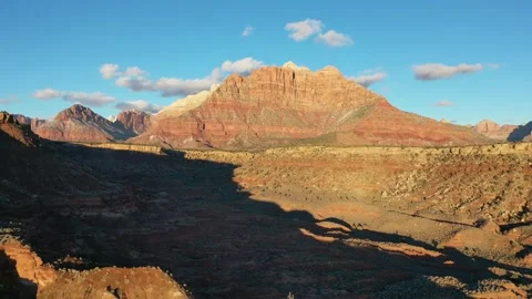 Kinesava and Mesa in Sunset Light Stock Footage 170463429