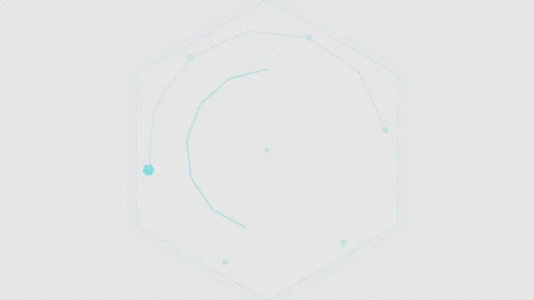 Kinetic Autonomous HUD Hex Spinner Gear: Display : 4K Alpha Stock-Footage 332943553