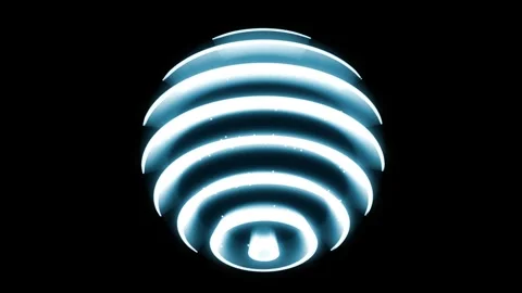 Kinetic Blue Light bulb ray glowing with little particles overlay effect Video stock 322952275