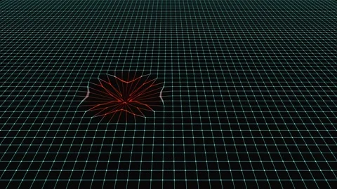 Kinetic energy, force of attraction, gravity, massive attraction warp wire frame 库存影片 333996017