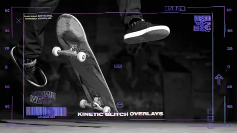 Kinetic Glitch Video Overlays Stock After Effects