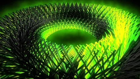Kinetic Helix - Vortex RIng Stock-Footage 73966875