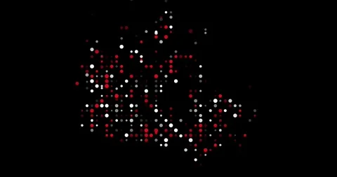 Kinetic Particles Converging to Build Canada Map Shape Stock Footage 319860207