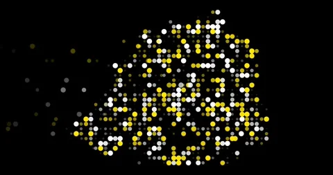 Kinetic Particles Converging to Build Vatican City State Map Shape Stock Footage 319533628