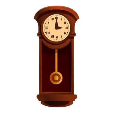 Kinetic pendulum clock icon, cartoon style Stock Illustration