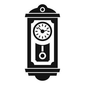 Kinetic pendulum clock icon, simple style Stock Illustration