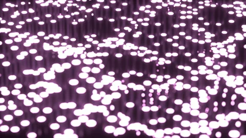 Kinetic Pin Array Topography — Magenta Glow Data Landscape Loop 4K Vídeos de archivo 332162497