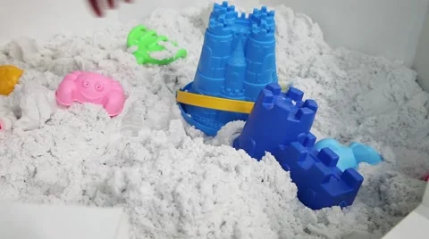 Kinetic sand in motion Stock Footage 61093100