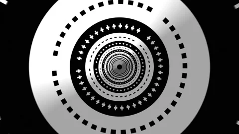 Kinetic shape black white background Stock Footage 172224408