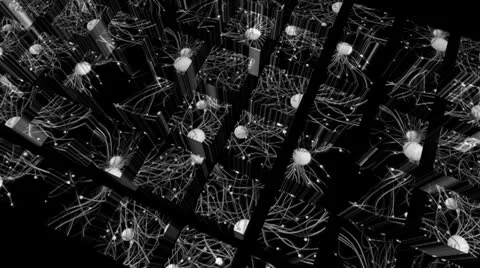 Kinetic Spheres Motion Mapping Stock Footage 24728697