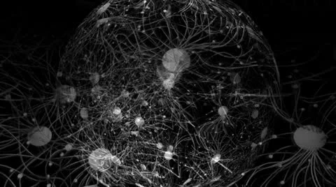 Kinetic Spheres Motion Mapping Stock Footage 24728715