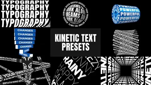 Kinetic Text Animations After Effects素材