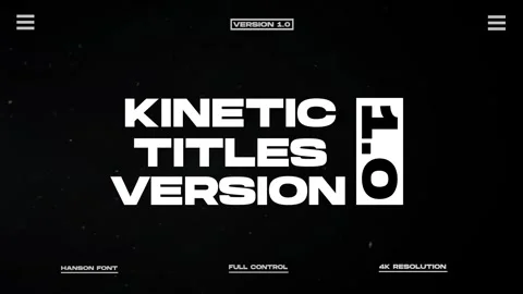 Kinetic Titles 1.0 Stockmateriaal After Effects