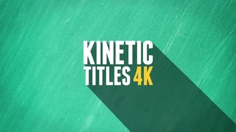 Kinetic Titles 4K Stock After Effects