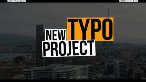 Kinetic Titles After Effects stock