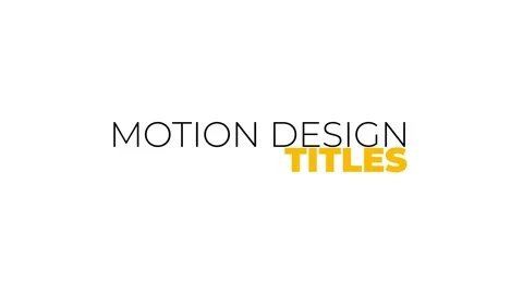 Kinetic Titles Animation 5 Stock After Effects