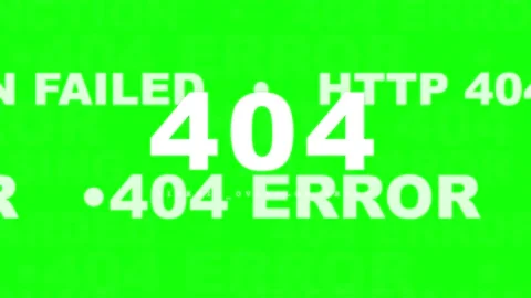 Kinetic Typography 404 Error Motion Graphic on Green Background Vídeos de archivo 344232184